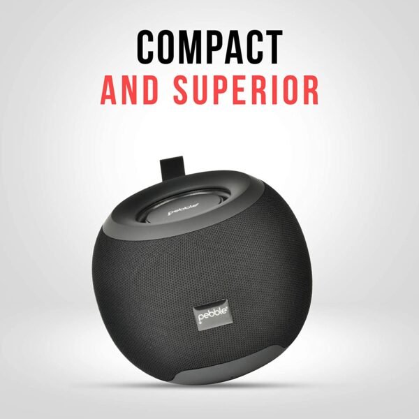 Pebble Dome Heavy Bass 5W Bluetooth Speaker (Black) - Image 5