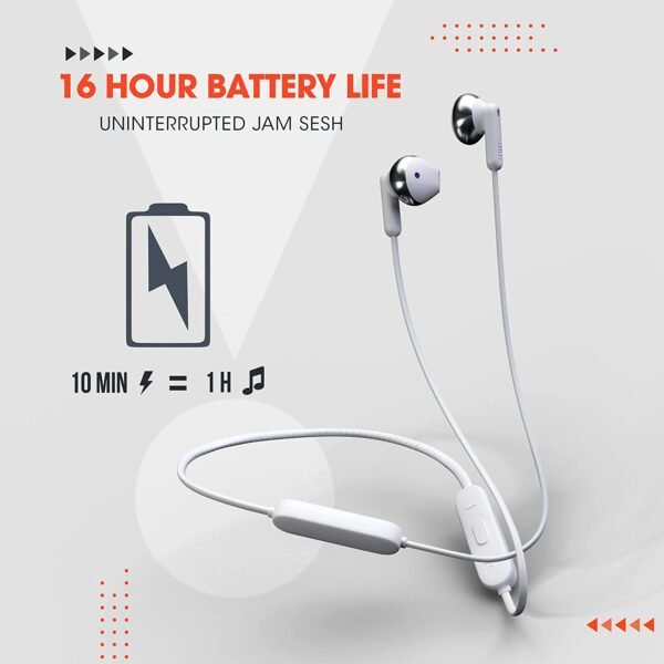 JBL Tune 215BT, in Ear Bluetooth Wireless Earphones with Mic (White) - Image 8