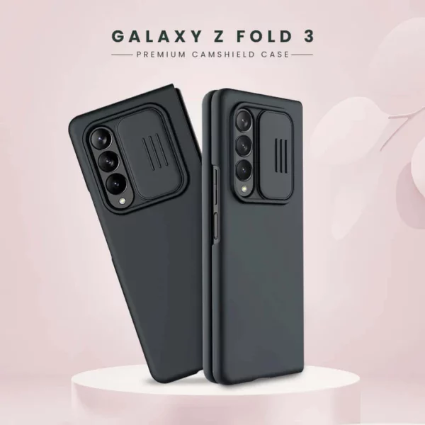 CamShield Silky silicone case for Samsung Galaxy Z Fold 3 (Black) - Image 2