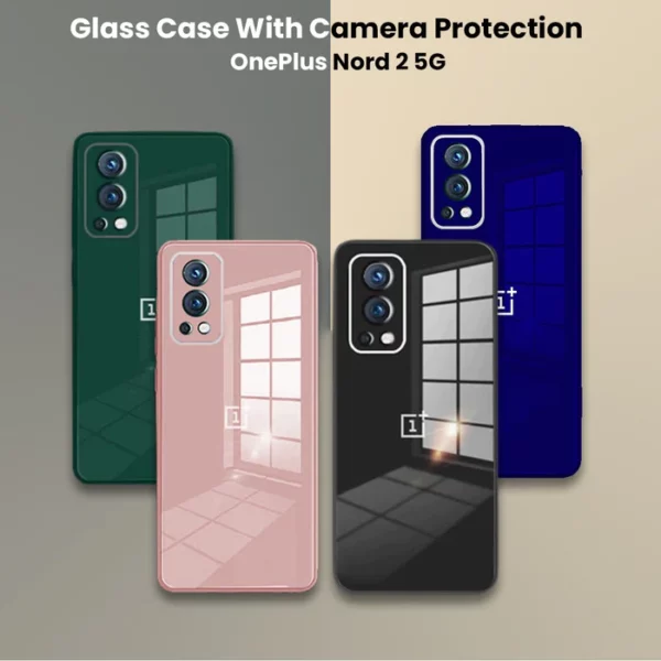 Tempered Glass Cover For OnePlus Nord 2 5G Case Protective Luxury Back Funda  for One Plus