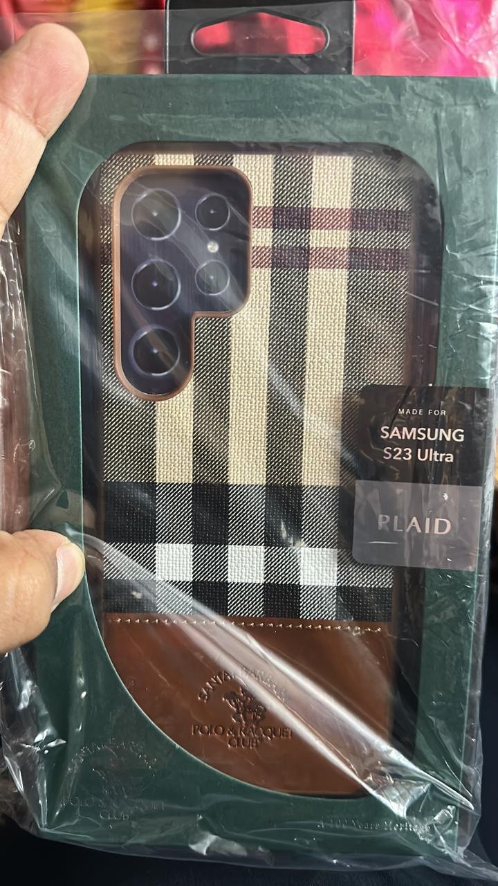 Samsung S23 Ultra Santa Barbara Polo PLAID Premium Leather Case – FRATO