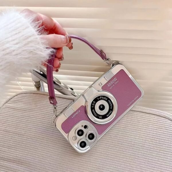 Vintage Camera with Long Strap Rope for iPhone 14 Back Cover