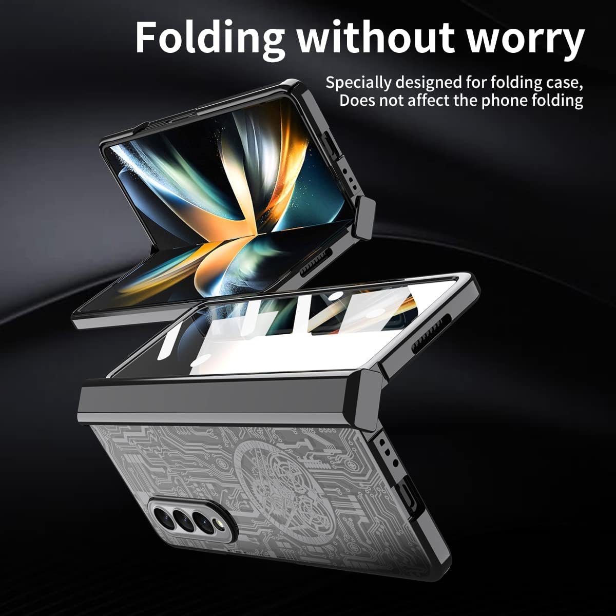 Electroplated Wallets Phone Case for Galaxy Z Fold 3 Case 