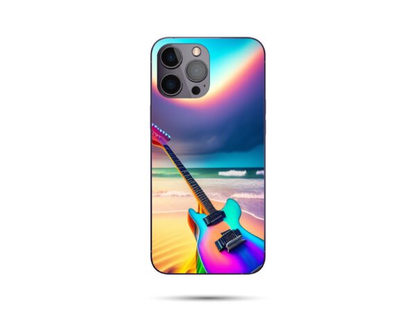 Ausaun Colorful Guitar Glass Back Case for iPhone 13 Pro