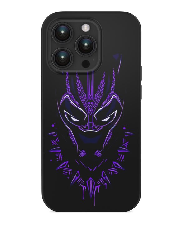 Ausaun Black Panther Glass Back Case for iPhone 14 Pro