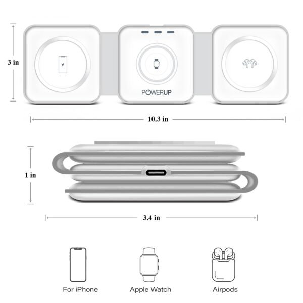 POWERUP 3IN1 Flat High-Speed Dual Coil Wireless Charger - Image 2