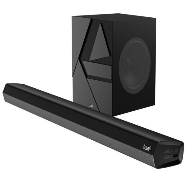 Aavante Bar Quake 200W RMS boAt Signature Sound, 2.1 Channel Soundbar with Wired Subwoofer