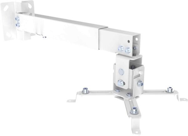 Projector Holder Adjustable Projector Ceiling and Wall Mount Kit Bracket Stand (White - 3 Feet) - Image 4